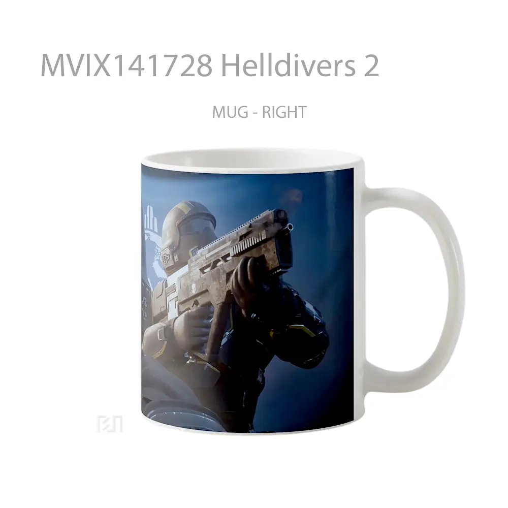 Mug Helldivers 2 Gelas Keramik Unik - All-side / Desain