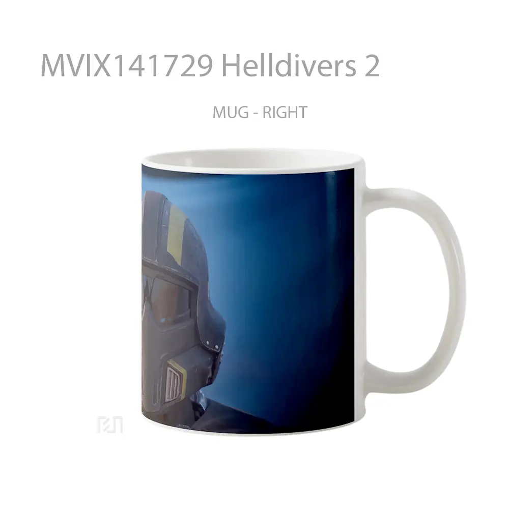 Mug Helldivers 2 Gelas Keramik Unik - All-side / Desain