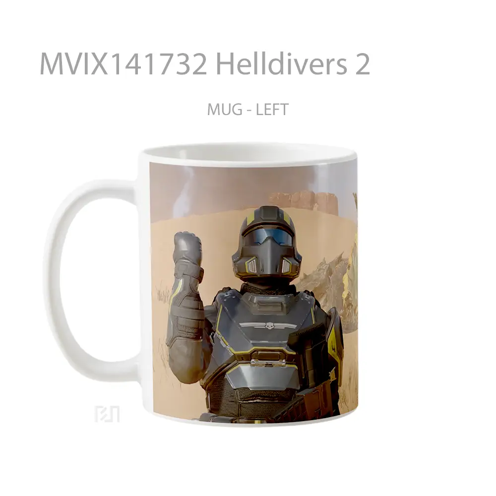 Mug Helldivers 2 Gelas Keramik Unik - All-side / Desain
