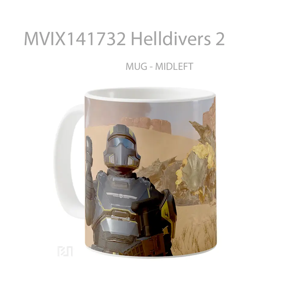 Mug Helldivers 2 Gelas Keramik Unik - All-side / Desain