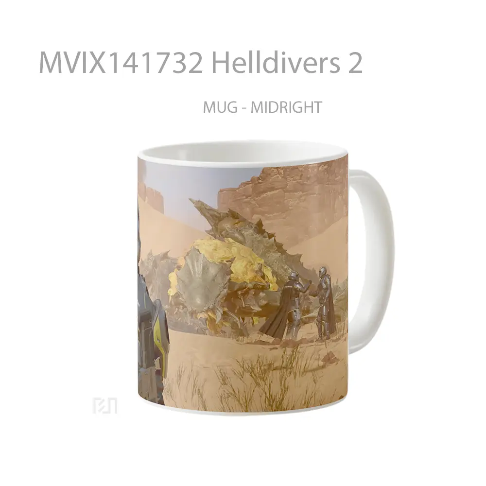 Mug Helldivers 2 Gelas Keramik Unik - All-side / Desain