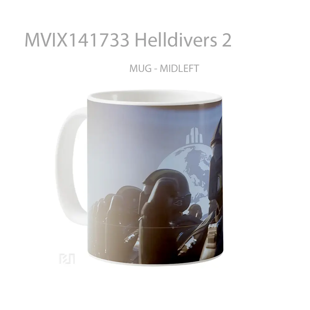 Mug Helldivers 2 Gelas Keramik Unik - All-side / Desain