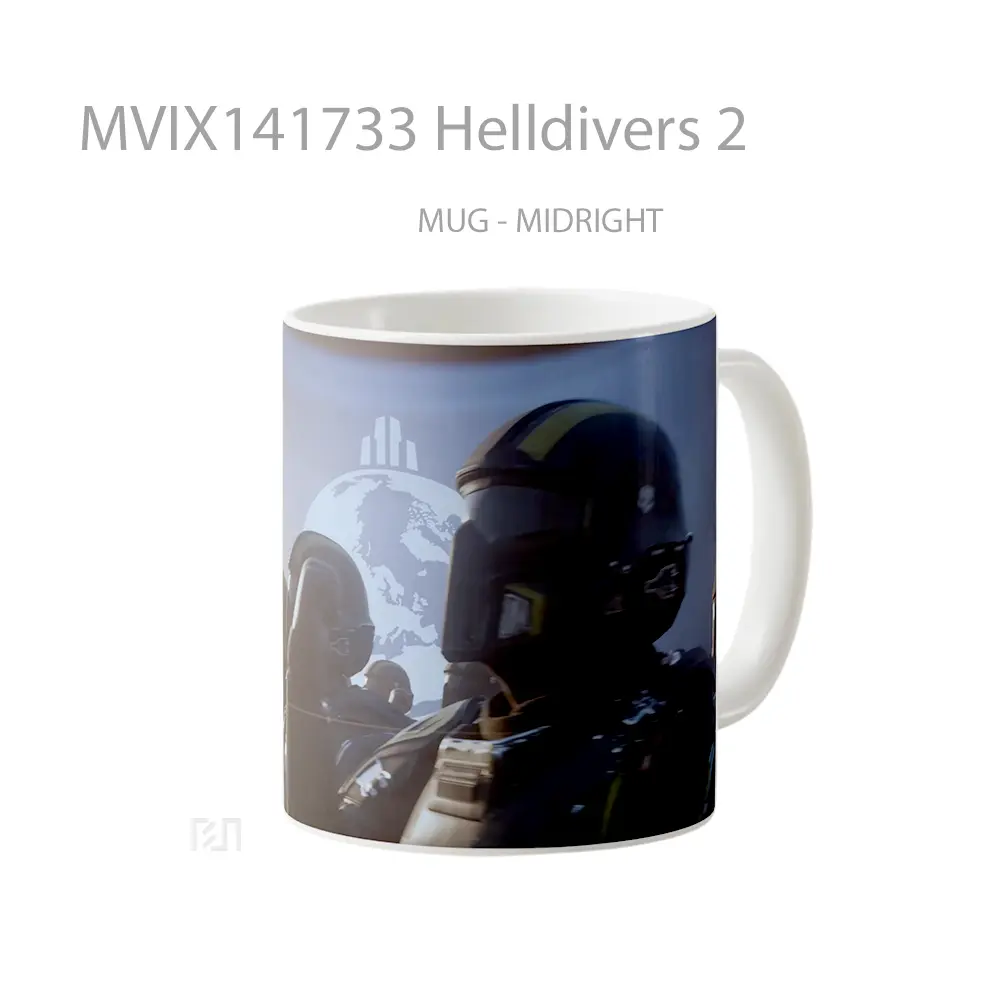Mug Helldivers 2 Gelas Keramik Unik - All-side / Desain