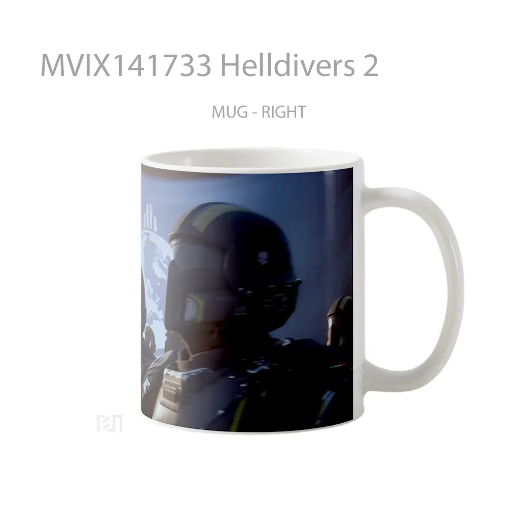 Mug Helldivers 2 Gelas Keramik Unik - All-side / Desain