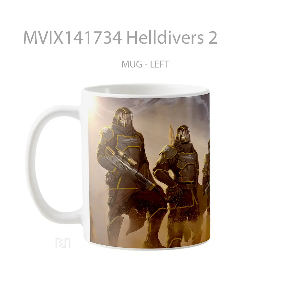 Mug Helldivers 2 Gelas Keramik Unik - All-side / Desain