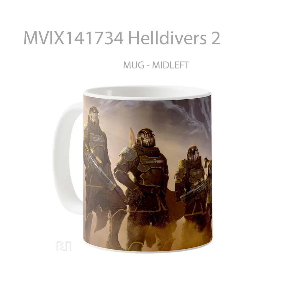 Mug Helldivers 2 Gelas Keramik Unik - All-side / Desain