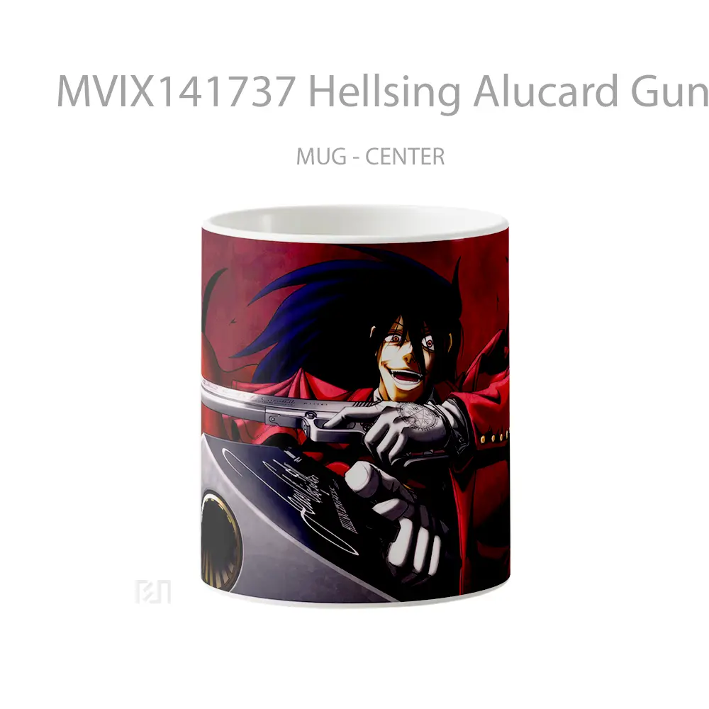 Mug Hellsing Alucard Guns Gelas Keramik Unik