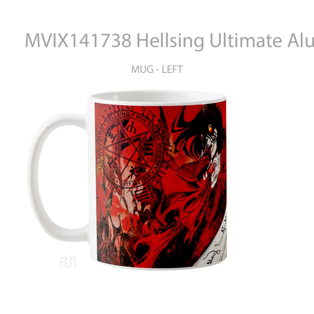 Mug Hellsing Ultimate Alucard Gun Gelas Keramik Unik - All-side / Desain