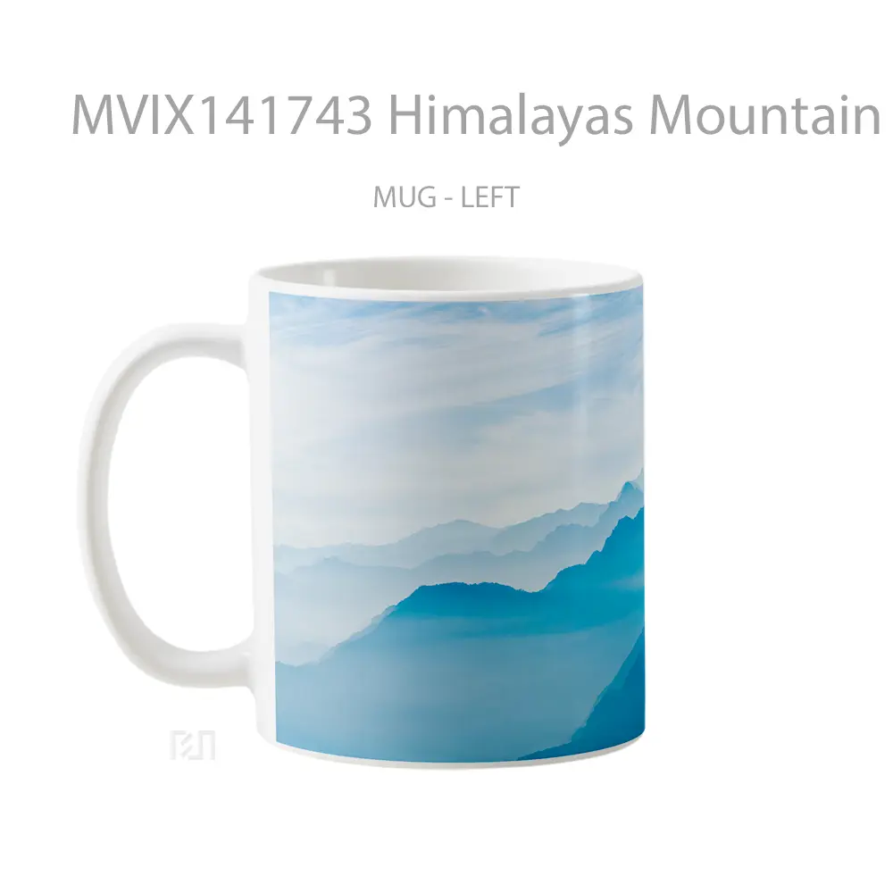 Mug Himalayas Mountain Sky Clouds Scenery Gelas Pemandangan Alam - All-side / Desain