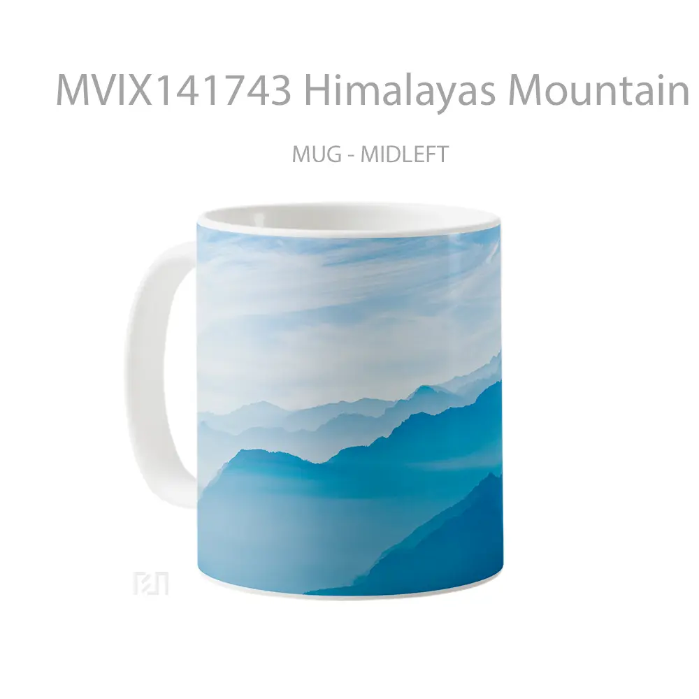 Mug Himalayas Mountain Sky Clouds Scenery Gelas Pemandangan Alam - All-side / Desain