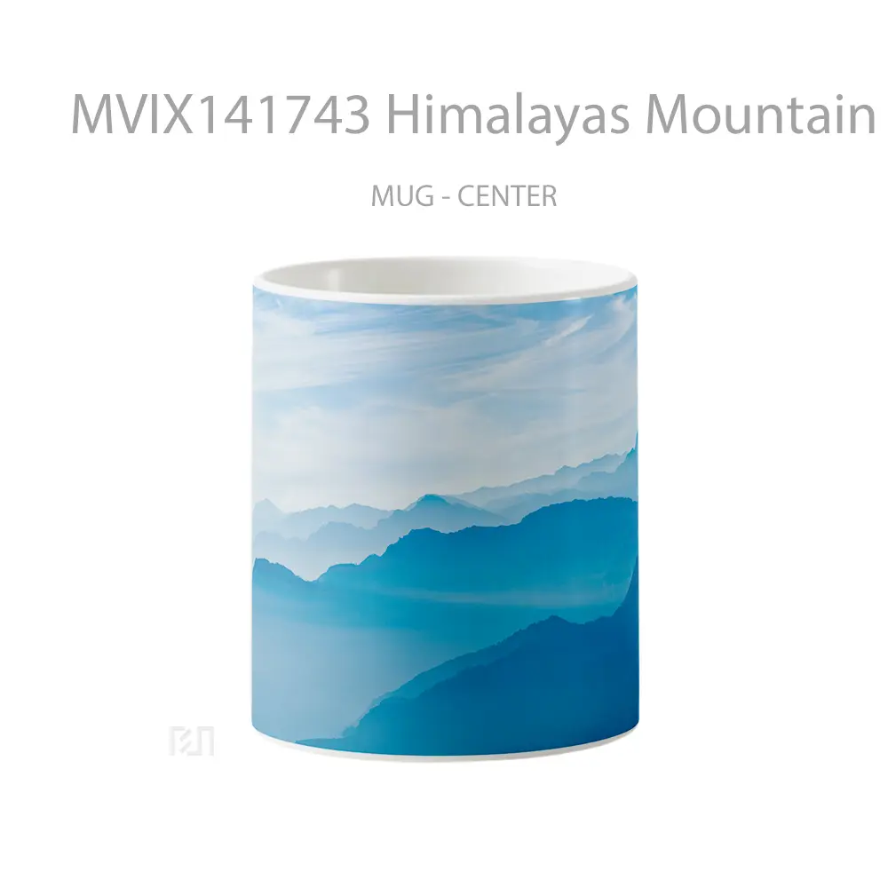 Mug Himalayas Mountain Sky Clouds Scenery Gelas Pemandangan Alam