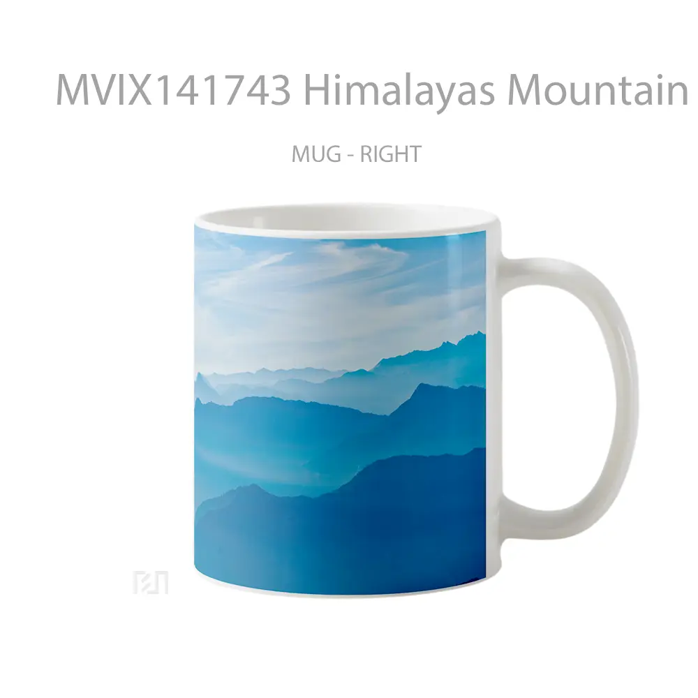 Mug Himalayas Mountain Sky Clouds Scenery Gelas Pemandangan Alam - All-side / Desain