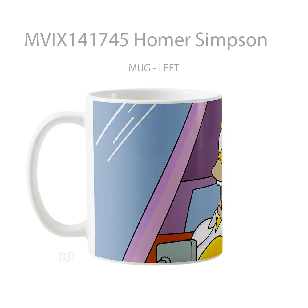 Mug Homer Simpson Gelas Keramik Unik - All-side / Desain