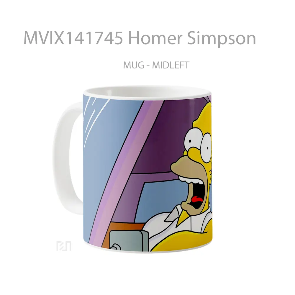 Mug Homer Simpson Gelas Keramik Unik - All-side / Desain