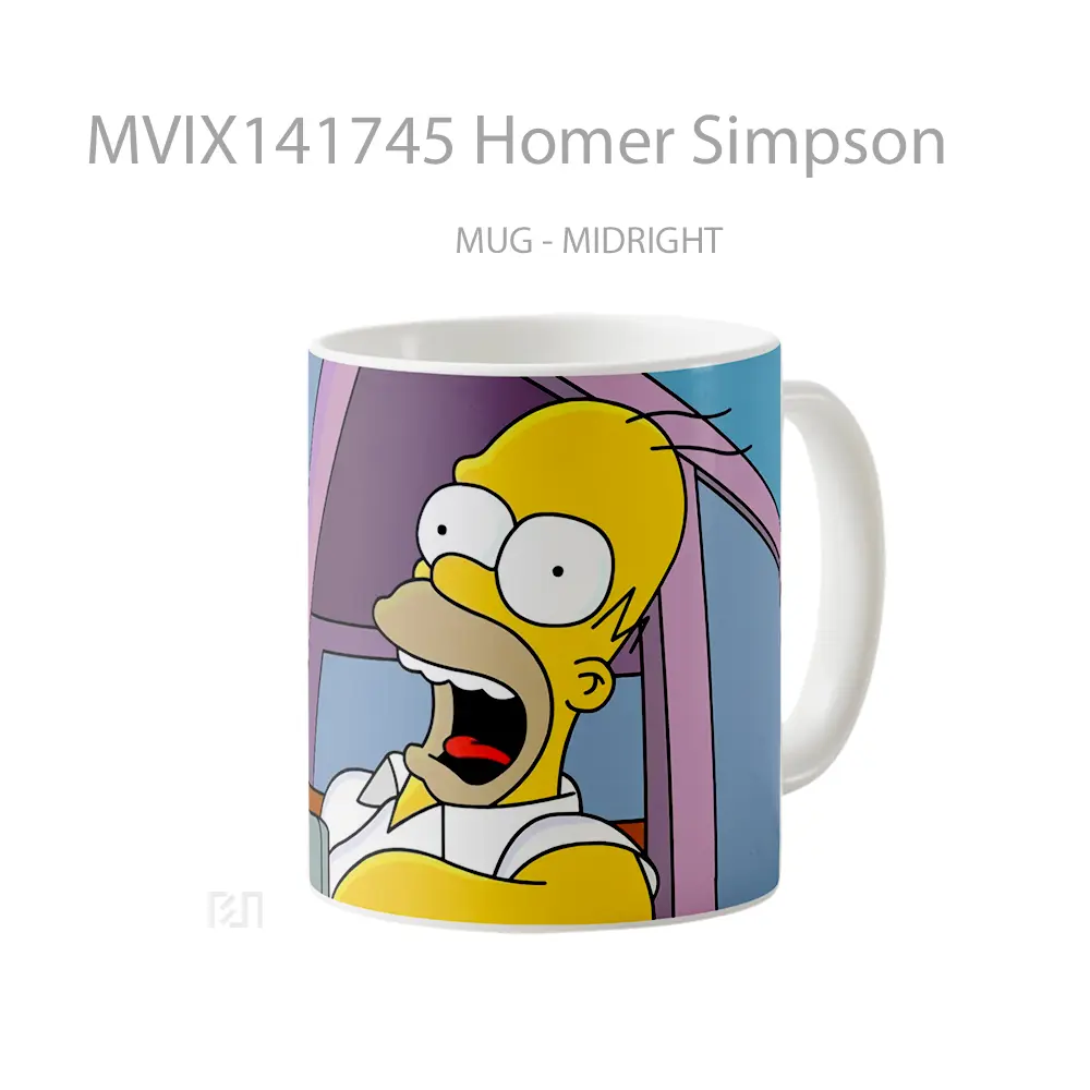 Mug Homer Simpson Gelas Keramik Unik - All-side / Desain