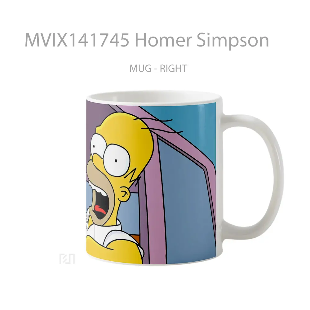 Mug Homer Simpson Gelas Keramik Unik - All-side / Desain