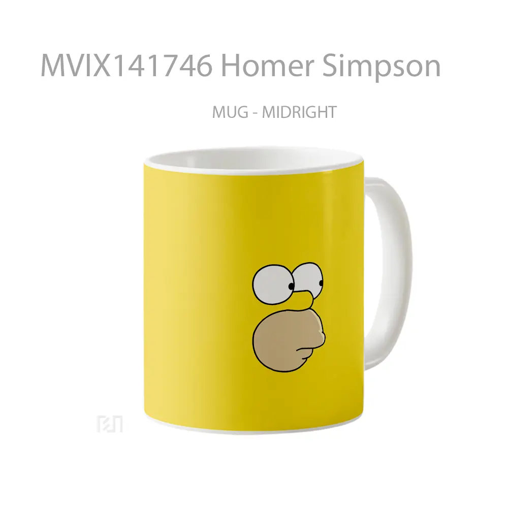 Mug Homer Simpson Gelas Keramik Unik - All-side / Desain