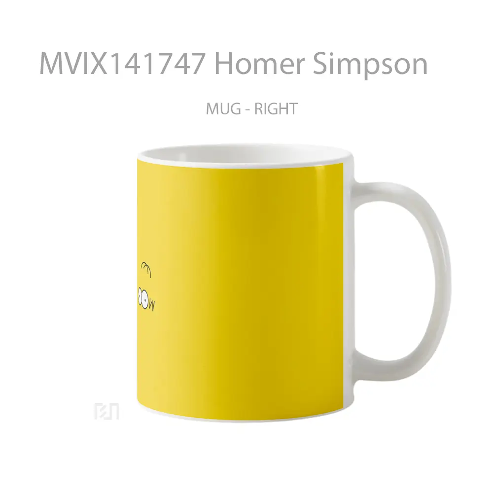 Mug Homer Simpson Gelas Keramik Unik - All-side / Desain
