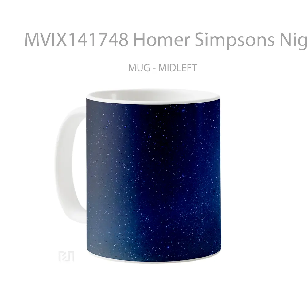 Mug Homer Simpsons Night Stars Scener Gelas Keramik Unik - All-side / Desain