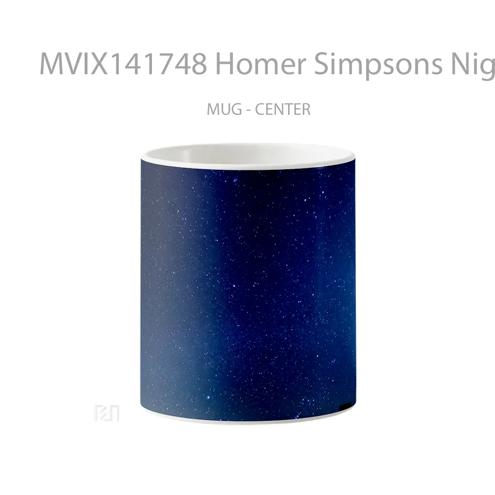 Mug Homer Simpsons Night Stars Scener Gelas Keramik Unik