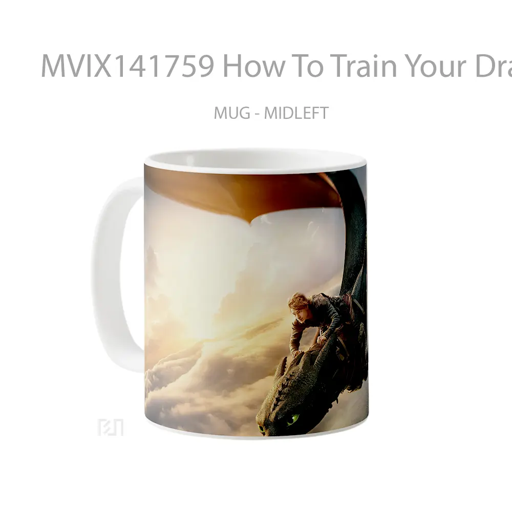 Mug How To Train Your Dragon Hiccup Toothless Live Action Gelas Keramik Unik - All-side / Desain