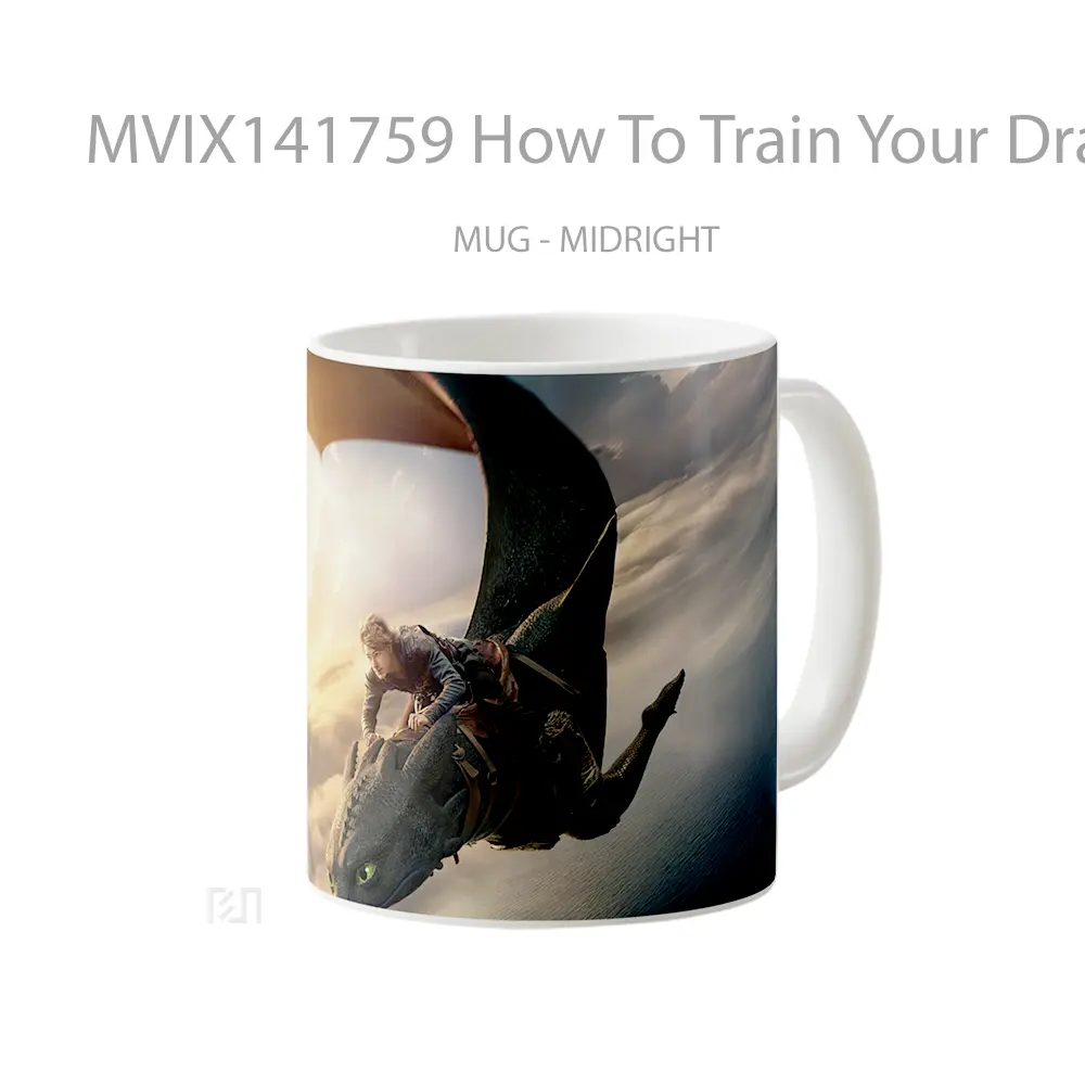 Mug How To Train Your Dragon Hiccup Toothless Live Action Gelas Keramik Unik - All-side / Desain