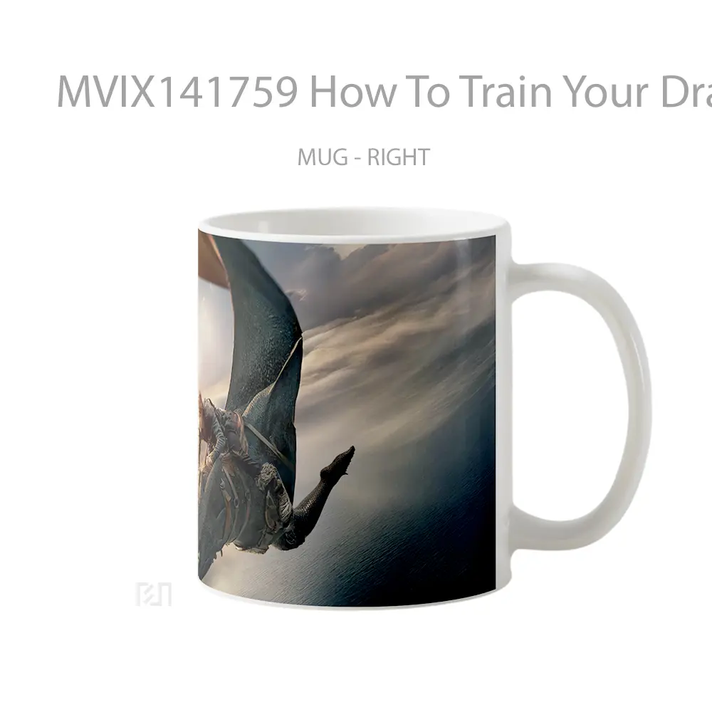Mug How To Train Your Dragon Hiccup Toothless Live Action Gelas Keramik Unik - All-side / Desain