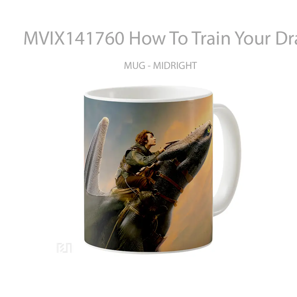 Mug How To Train Your Dragon Toothless Hiccup Gelas Keramik Unik - All-side / Desain