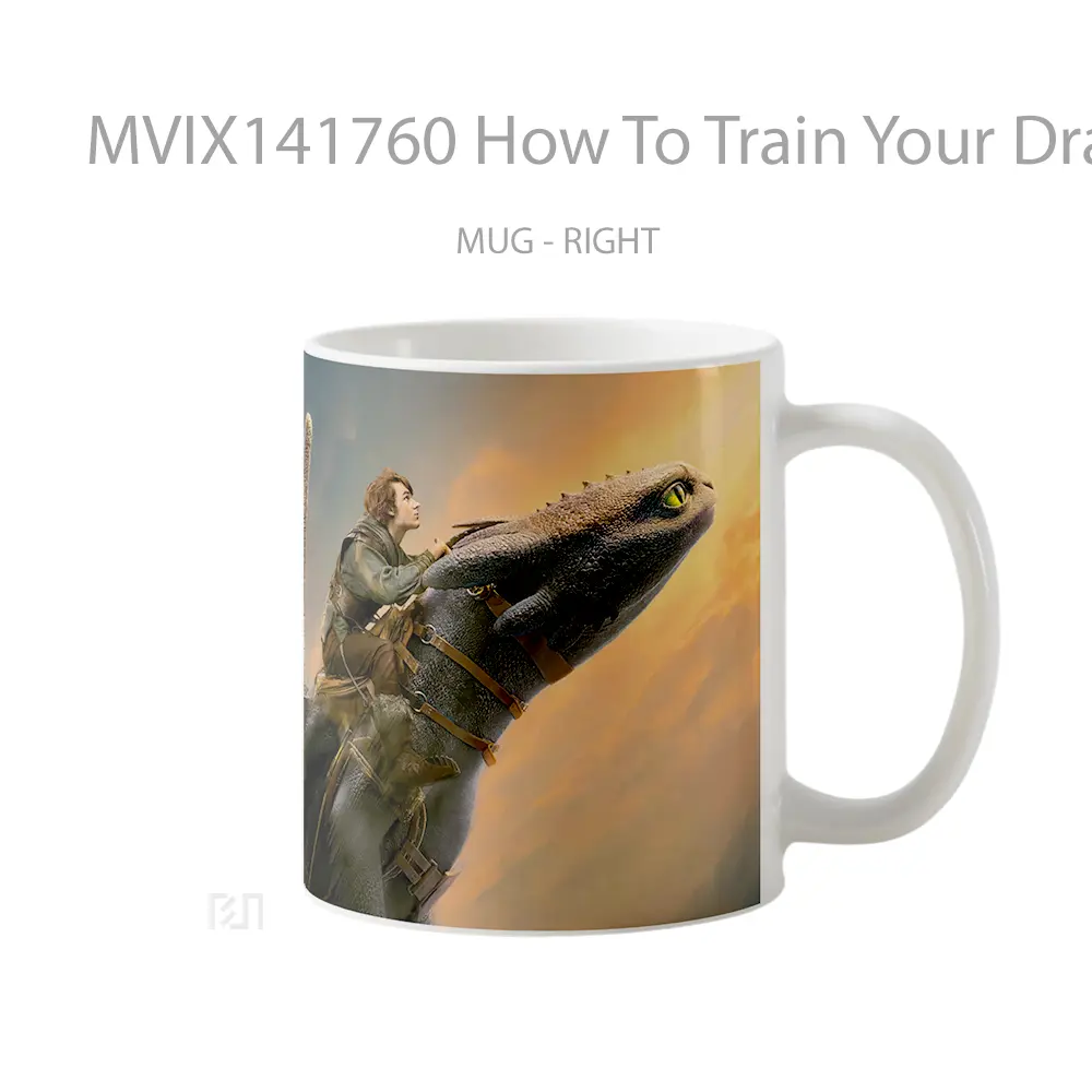 Mug How To Train Your Dragon Toothless Hiccup Gelas Keramik Unik - All-side / Desain