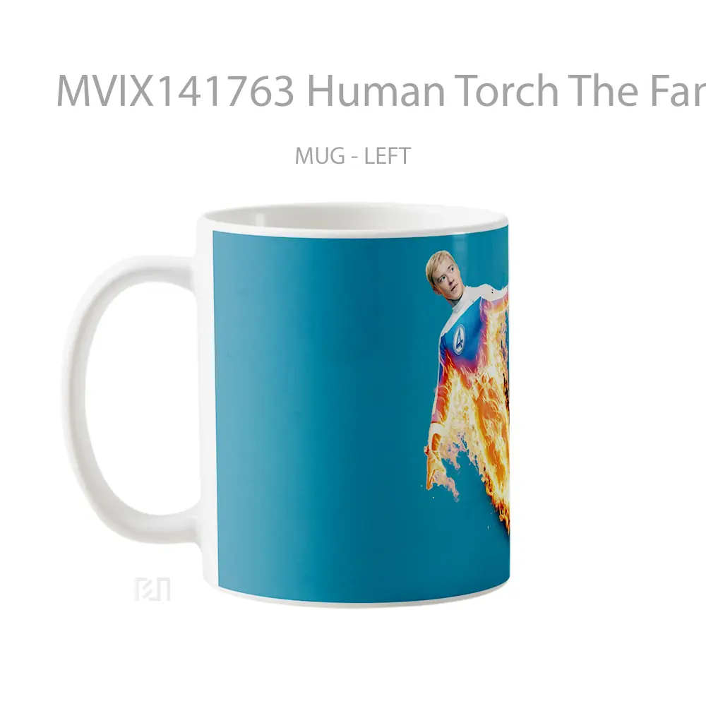 Mug Human Torch The Fantastic 4 First Steps Gelas Keramik Unik - All-side / Desain