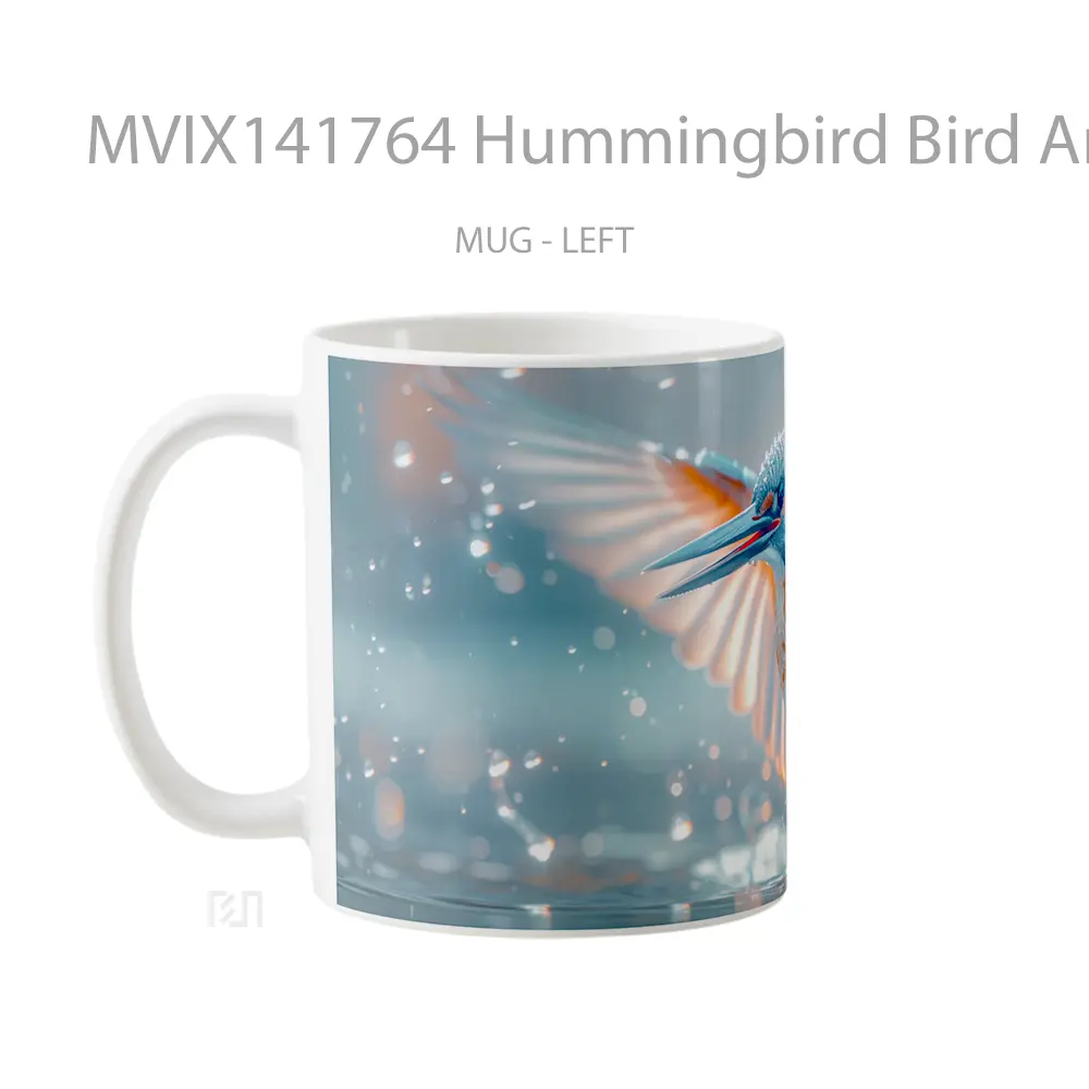 Mug Hummingbird Bird Animal Gelas Hewan Lucu - All-side / Desain