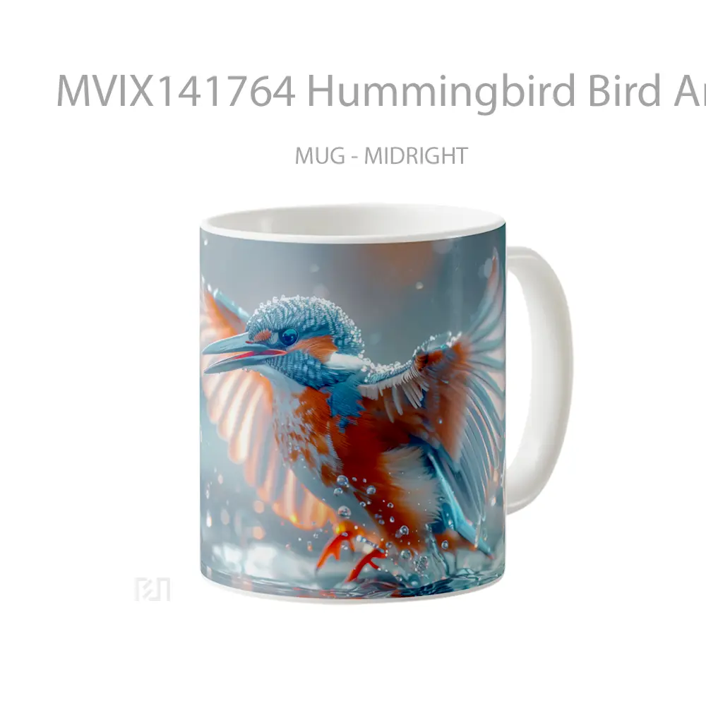 Mug Hummingbird Bird Animal Gelas Hewan Lucu - All-side / Desain