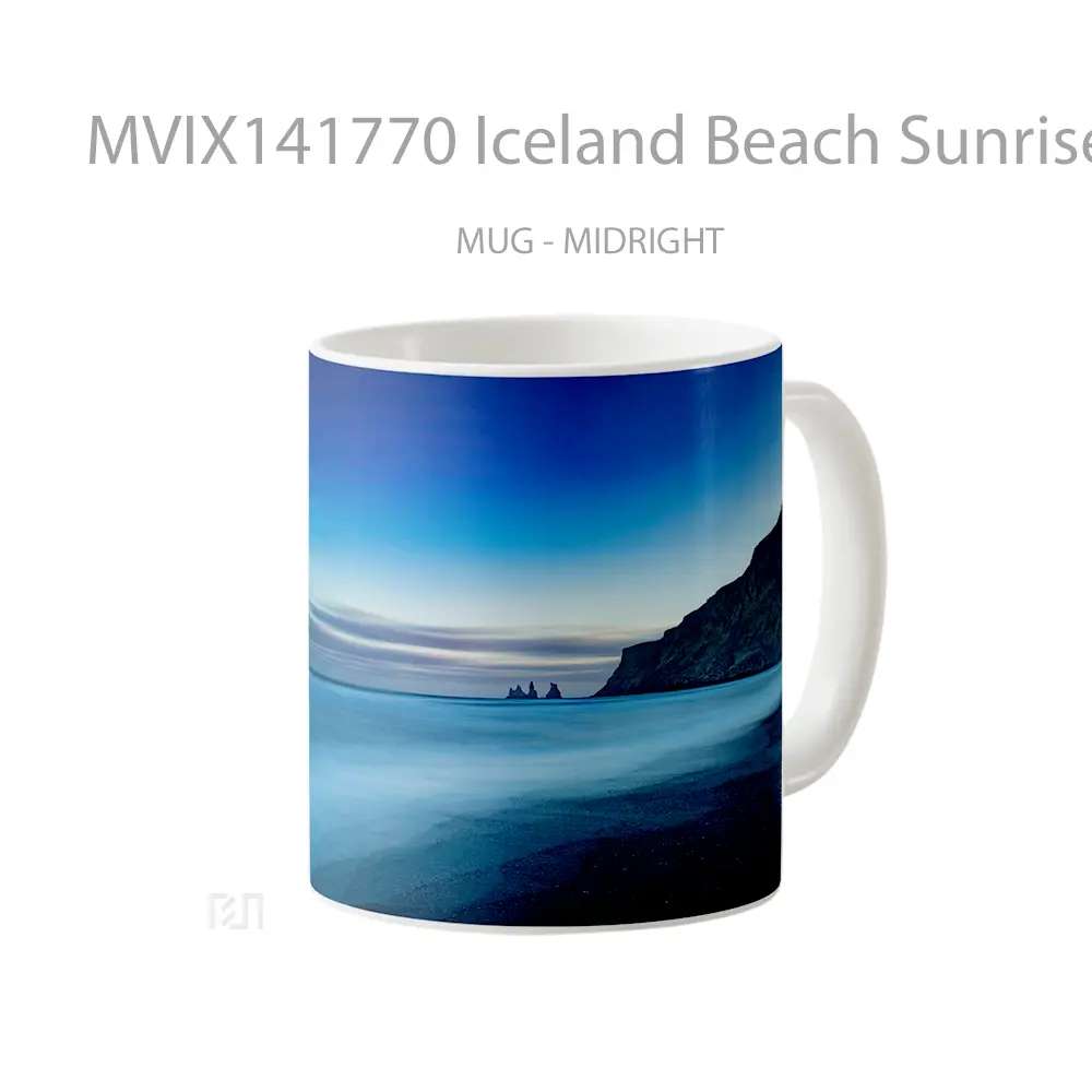 Mug Iceland Beach Sunrise Scenery Gelas Pemandangan Alam - All-side / Desain