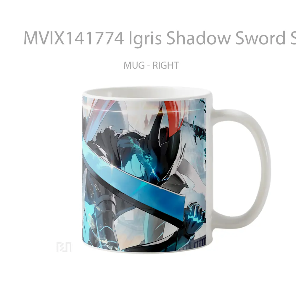 Mug Igris Shadow Sword Solo Leveling Gelas Keramik Unik - All-side / Desain