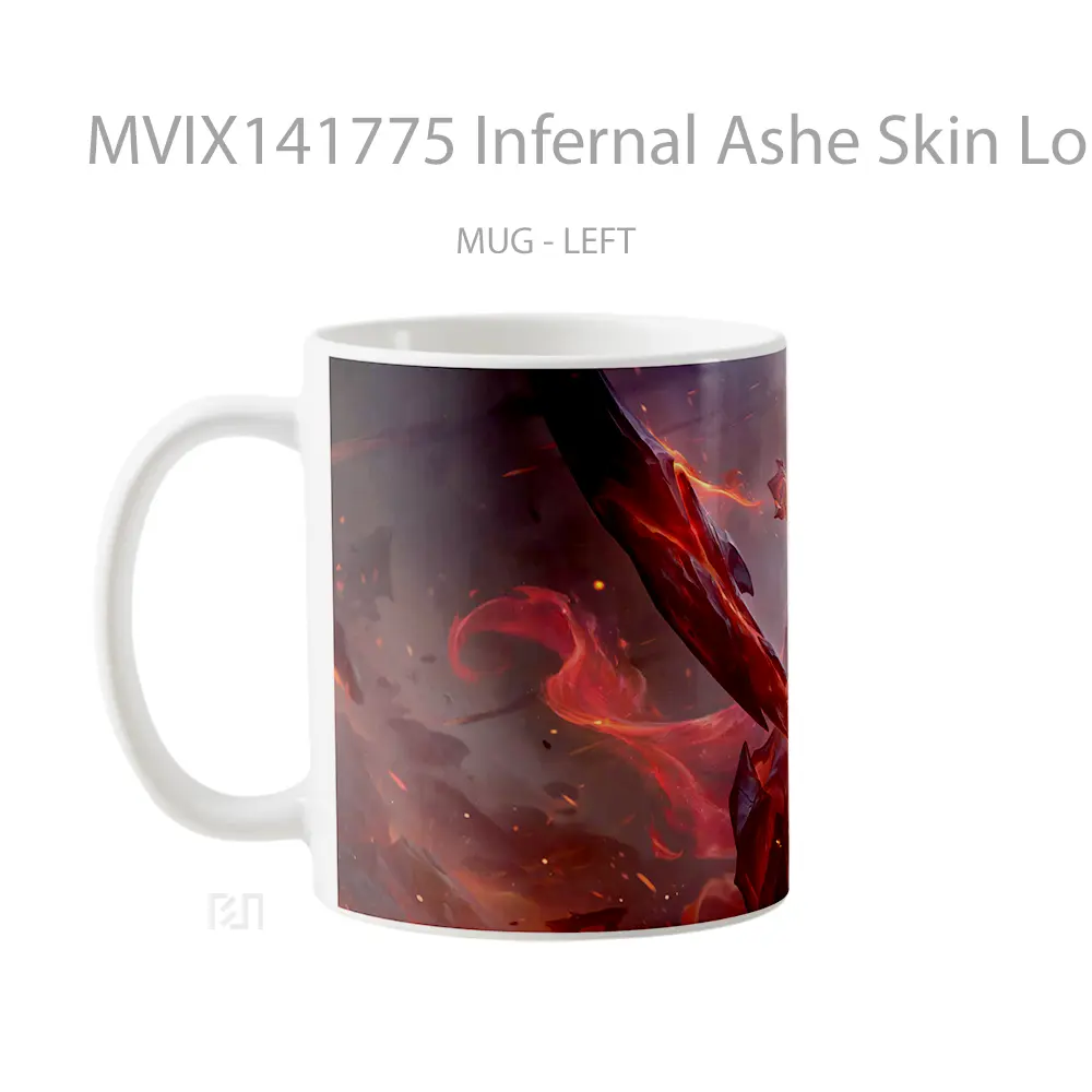 Mug Infernal Ashe Skin Lol Splash Ar Cangkir Gamer - All-side / Desain