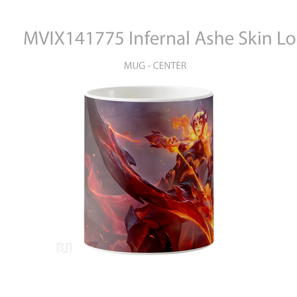 Mug Infernal Ashe Skin Lol Splash Ar Cangkir Gamer
