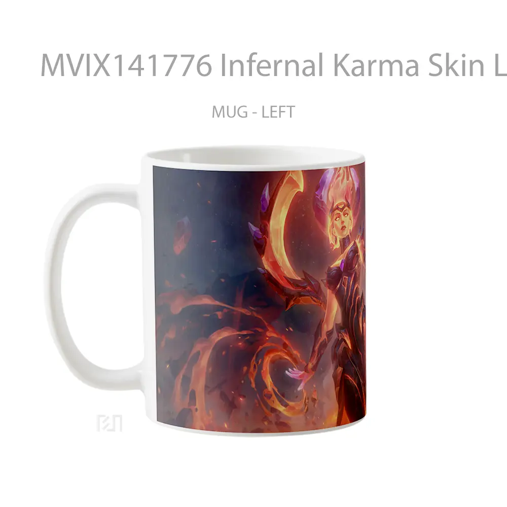 Mug Infernal Karma Skin Lol Splash Ar Cangkir Gamer - All-side / Desain