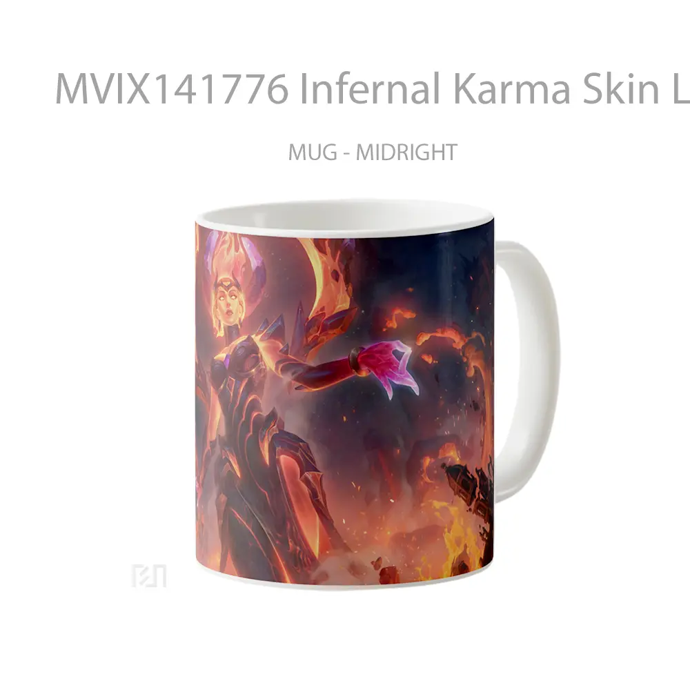 Mug Infernal Karma Skin Lol Splash Ar Cangkir Gamer - All-side / Desain