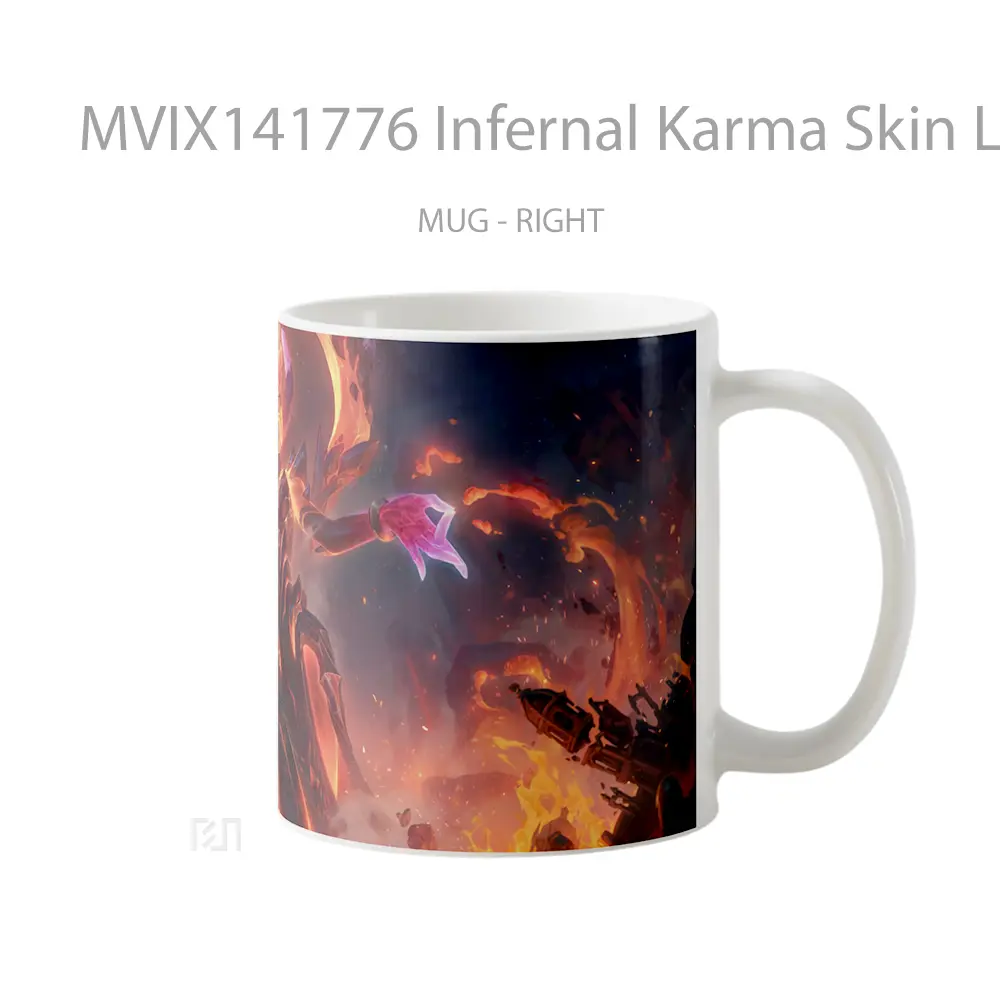 Mug Infernal Karma Skin Lol Splash Ar Cangkir Gamer - All-side / Desain