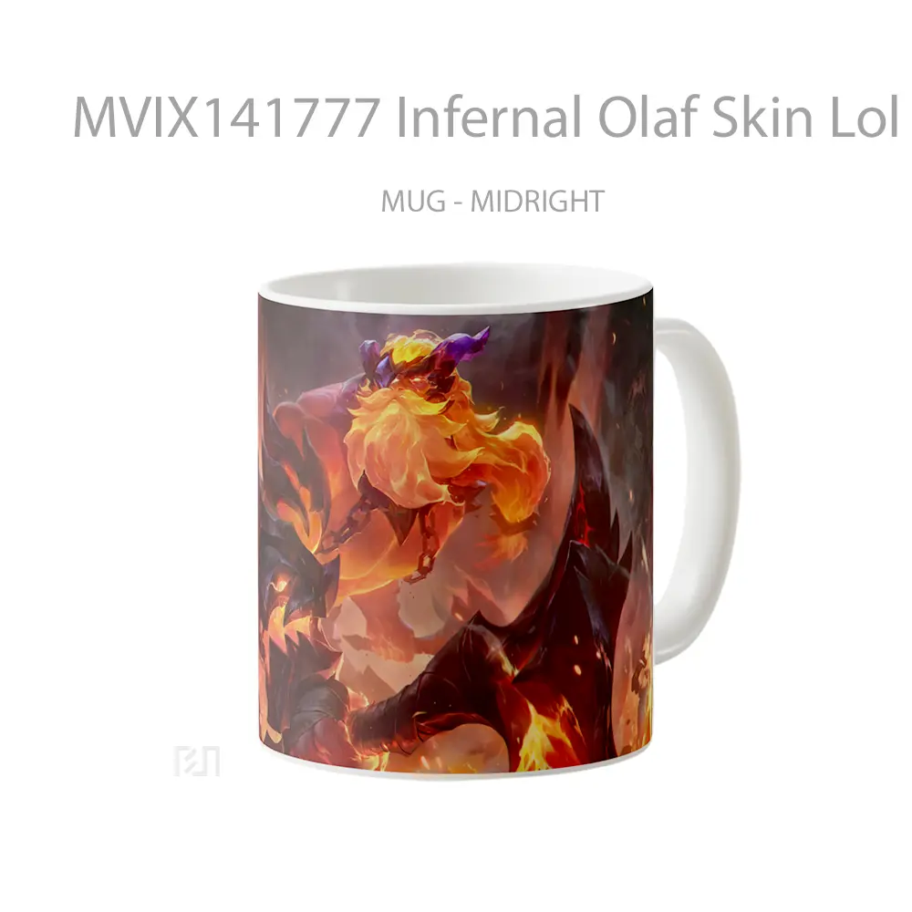 Mug Infernal Olaf Skin Lol Splash Ar Cangkir Gamer - All-side / Desain