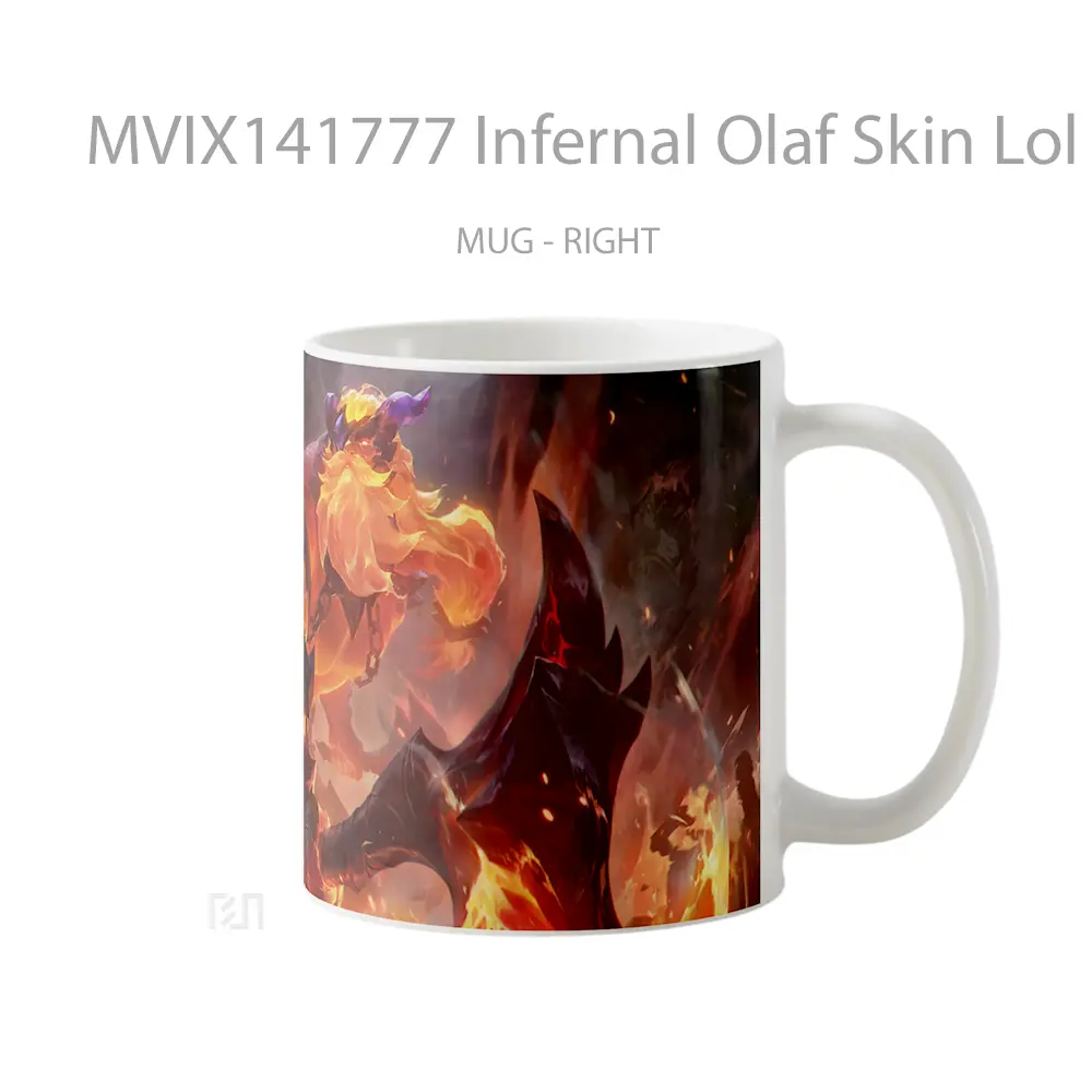 Mug Infernal Olaf Skin Lol Splash Ar Cangkir Gamer - All-side / Desain