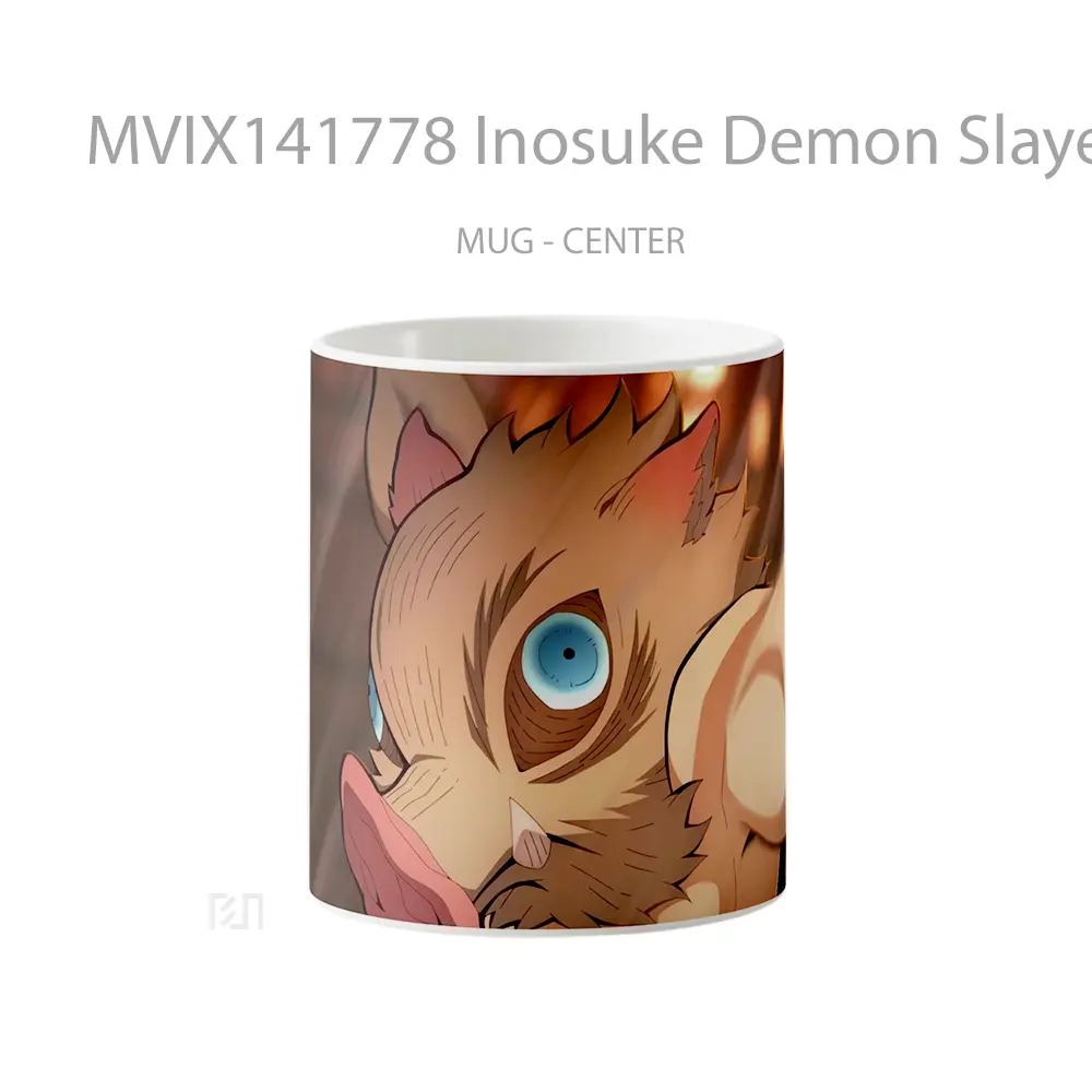 Mug Inosuke Demon Slayer Infinity Castle Gelas Keramik Unik