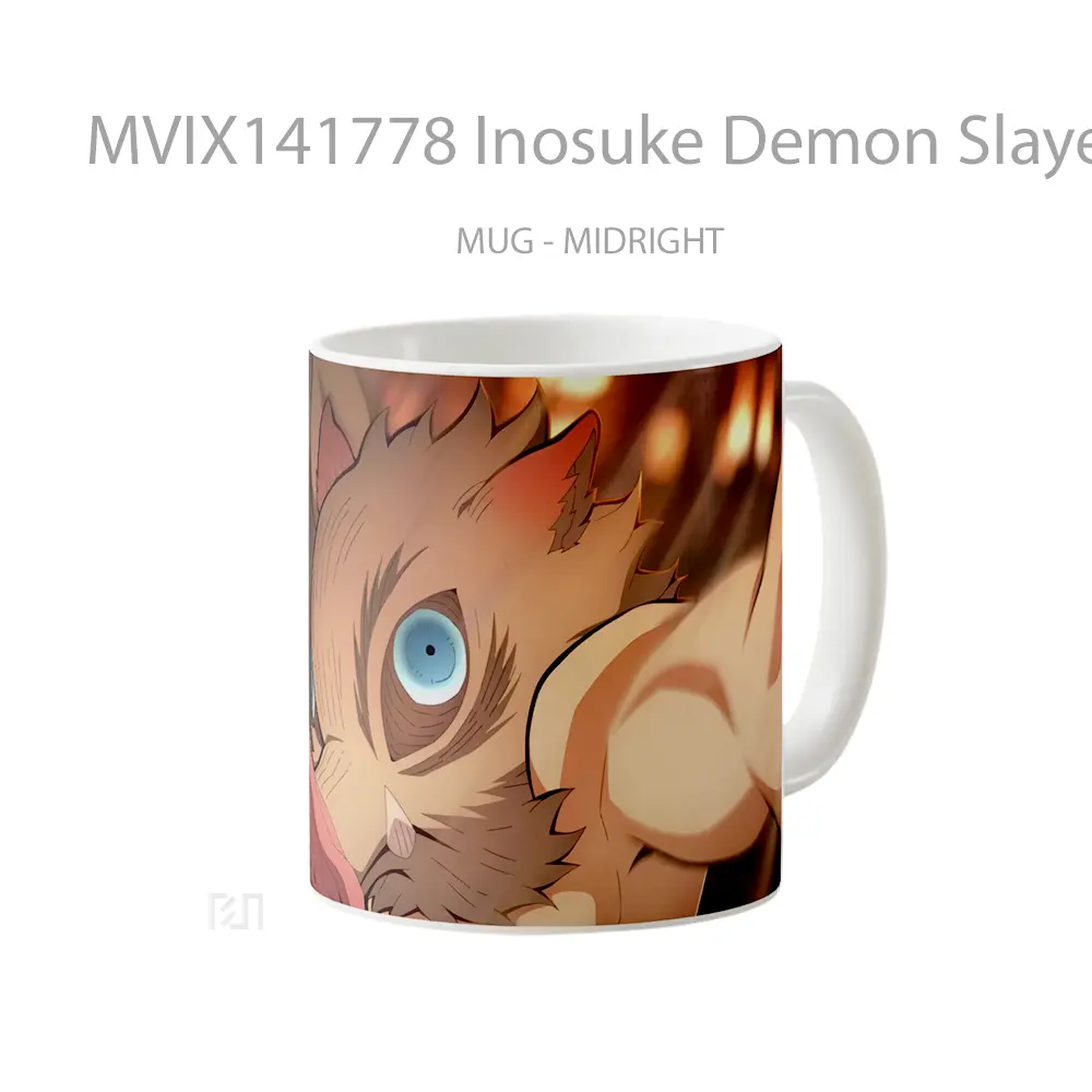 Mug Inosuke Demon Slayer Infinity Castle Gelas Keramik Unik - All-side / Desain