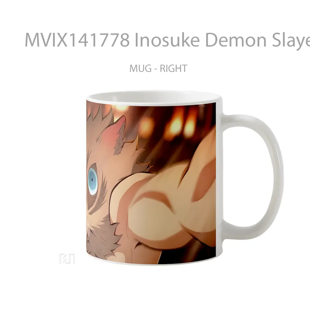 Mug Inosuke Demon Slayer Infinity Castle Gelas Keramik Unik - All-side / Desain