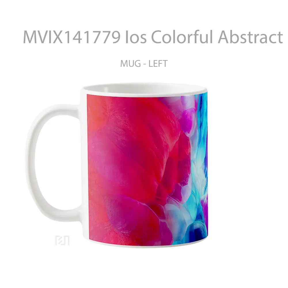 Mug Ios Colorful Abstract Background Gelas Keramik Unik - All-side / Desain