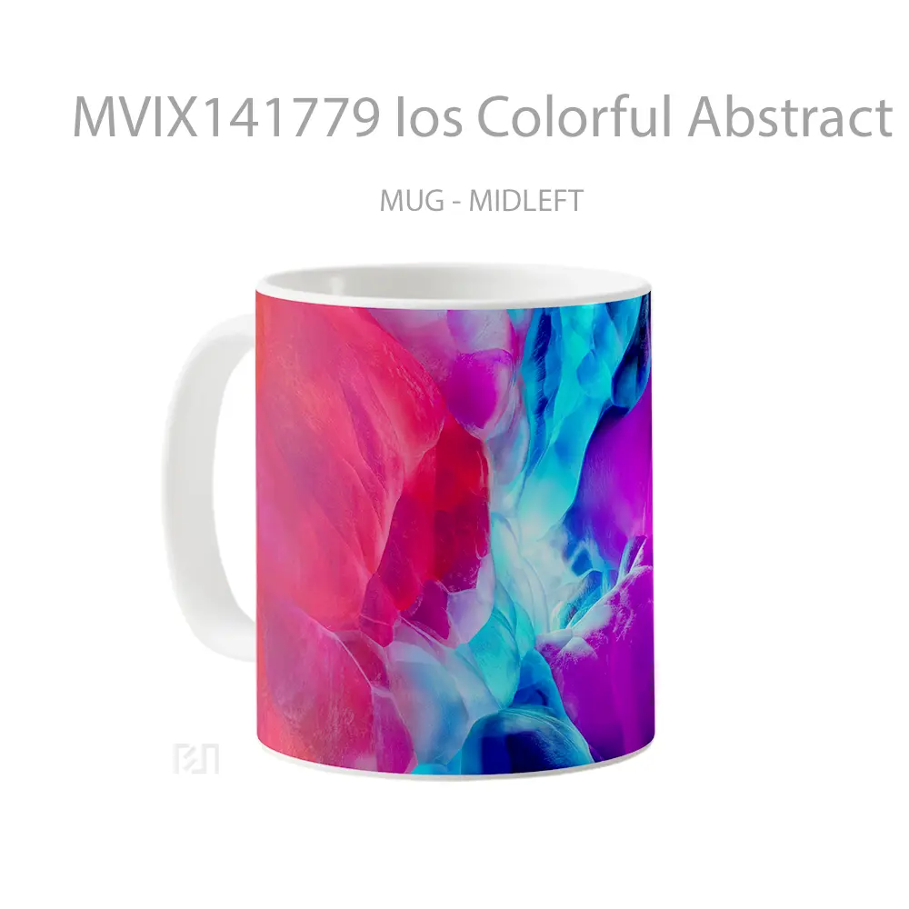 Mug Ios Colorful Abstract Background Gelas Keramik Unik - All-side / Desain