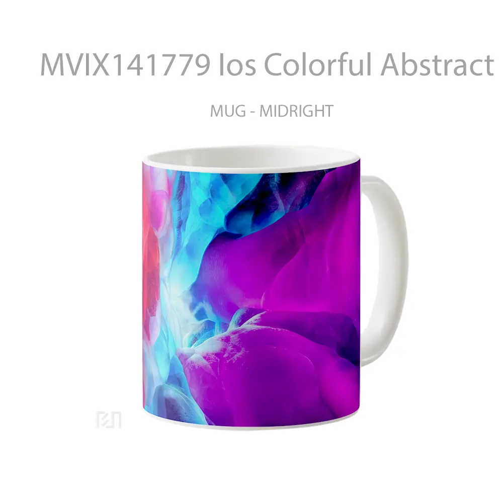 Mug Ios Colorful Abstract Background Gelas Keramik Unik - All-side / Desain