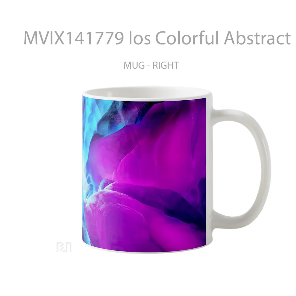 Mug Ios Colorful Abstract Background Gelas Keramik Unik - All-side / Desain
