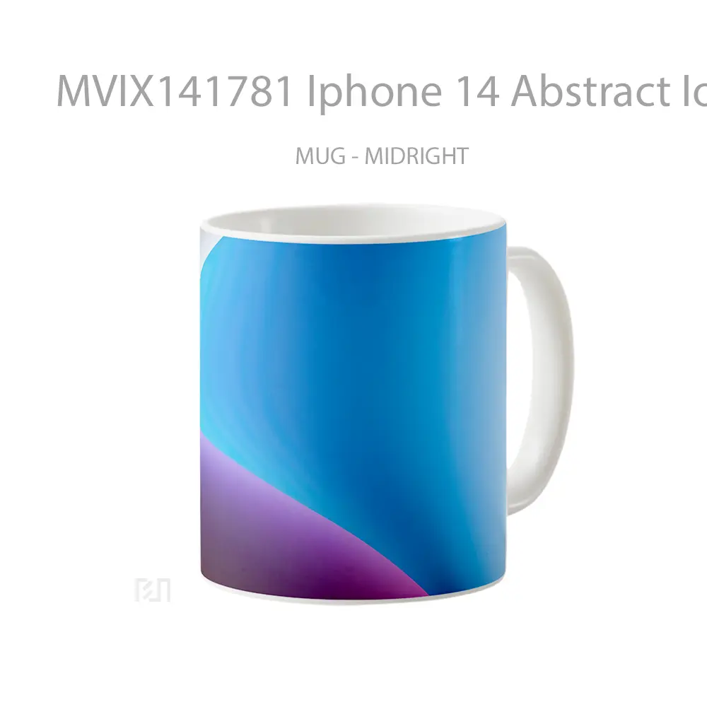 Mug Iphone 14 Abstract Ios 16 Blu Gelas Keramik Unik - All-side / Desain