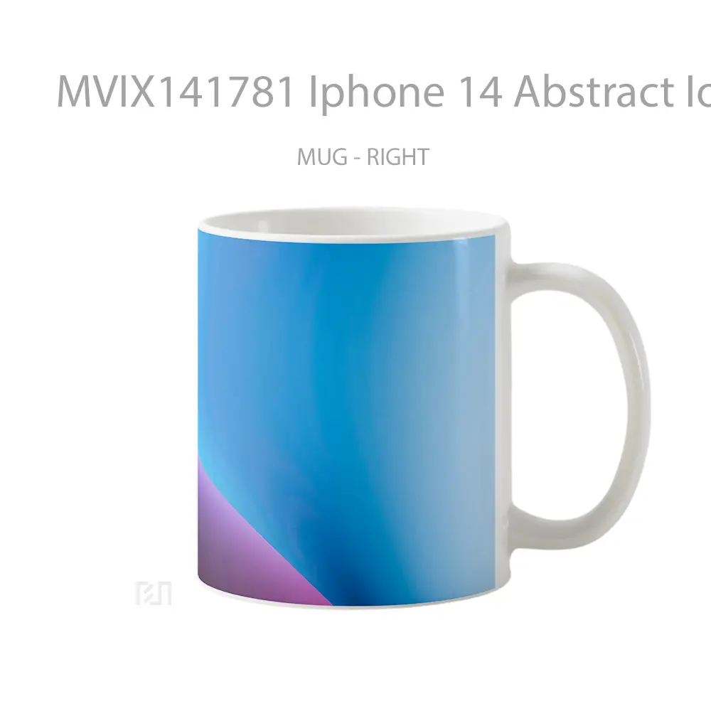 Mug Iphone 14 Abstract Ios 16 Blu Gelas Keramik Unik - All-side / Desain